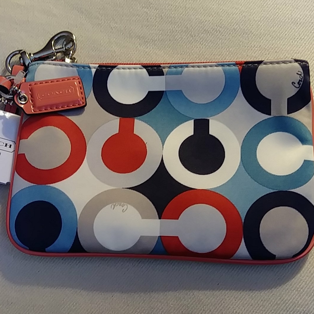 Coach Multicolor Satin Wristlet